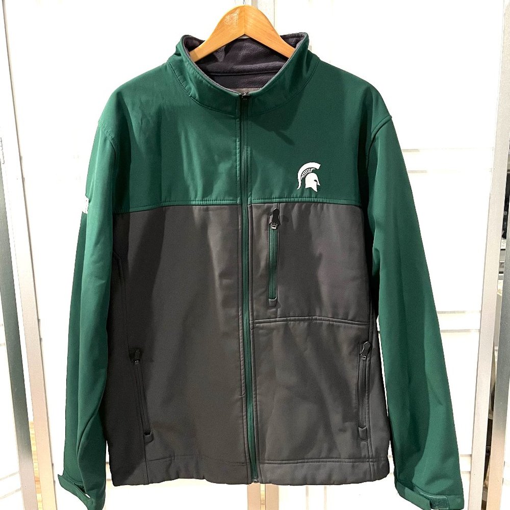 COLOSSEUM Michigan State 4 pocket full zip jacket with velcro sleeves - Size XL